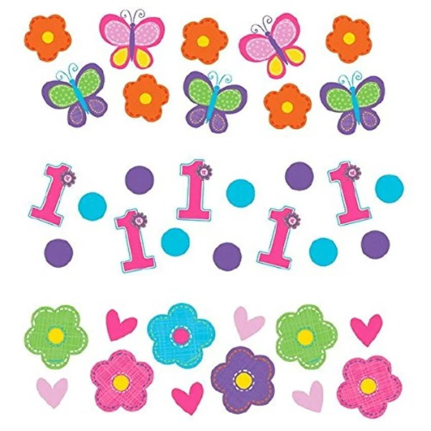 Sweet Girl 1st Birthday Confetti Value Pack (3 types)