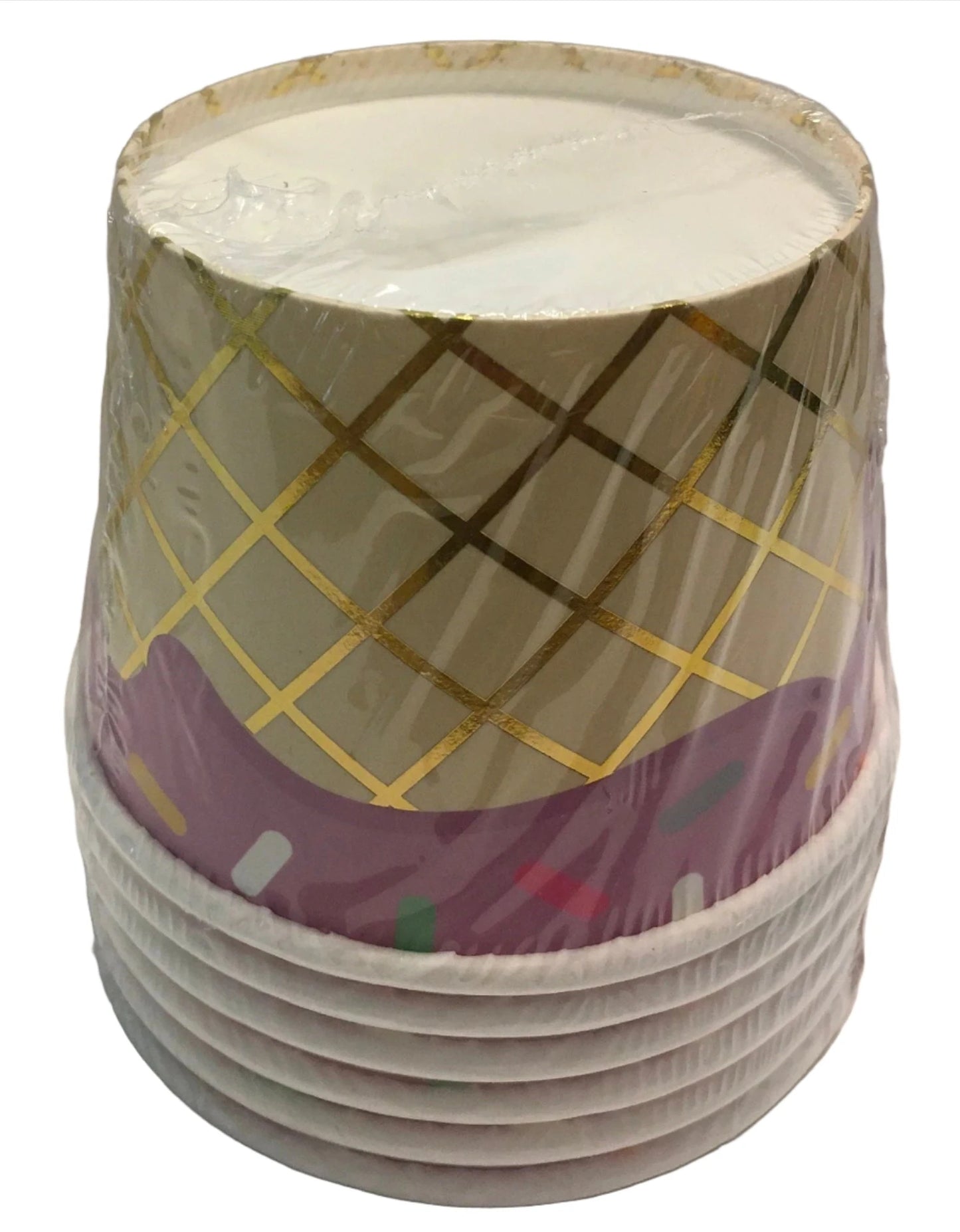 Ice Cream "Grape Soda" Cone Shaped Paper Treat Cups 6ct