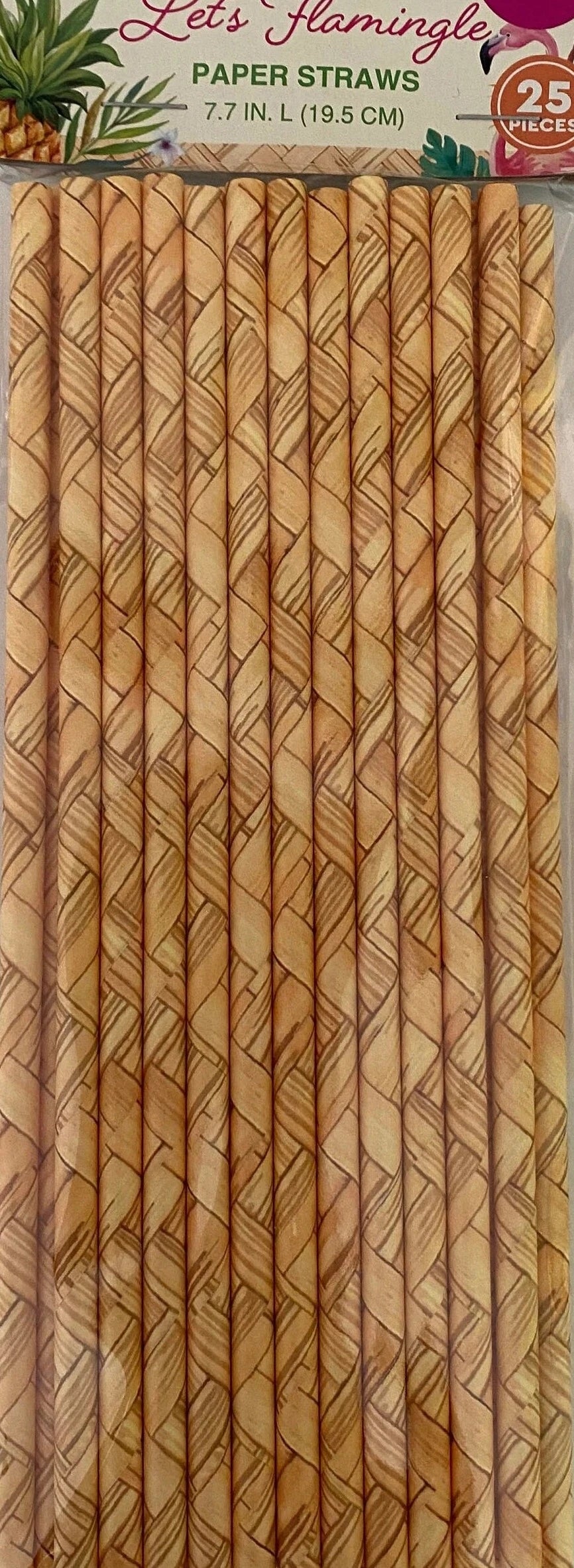 Let's Flamingle "Luau Wicked Woven" Paper Straws 25ct