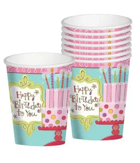 Sweet Stuff Birthday Paper Cups 8ct