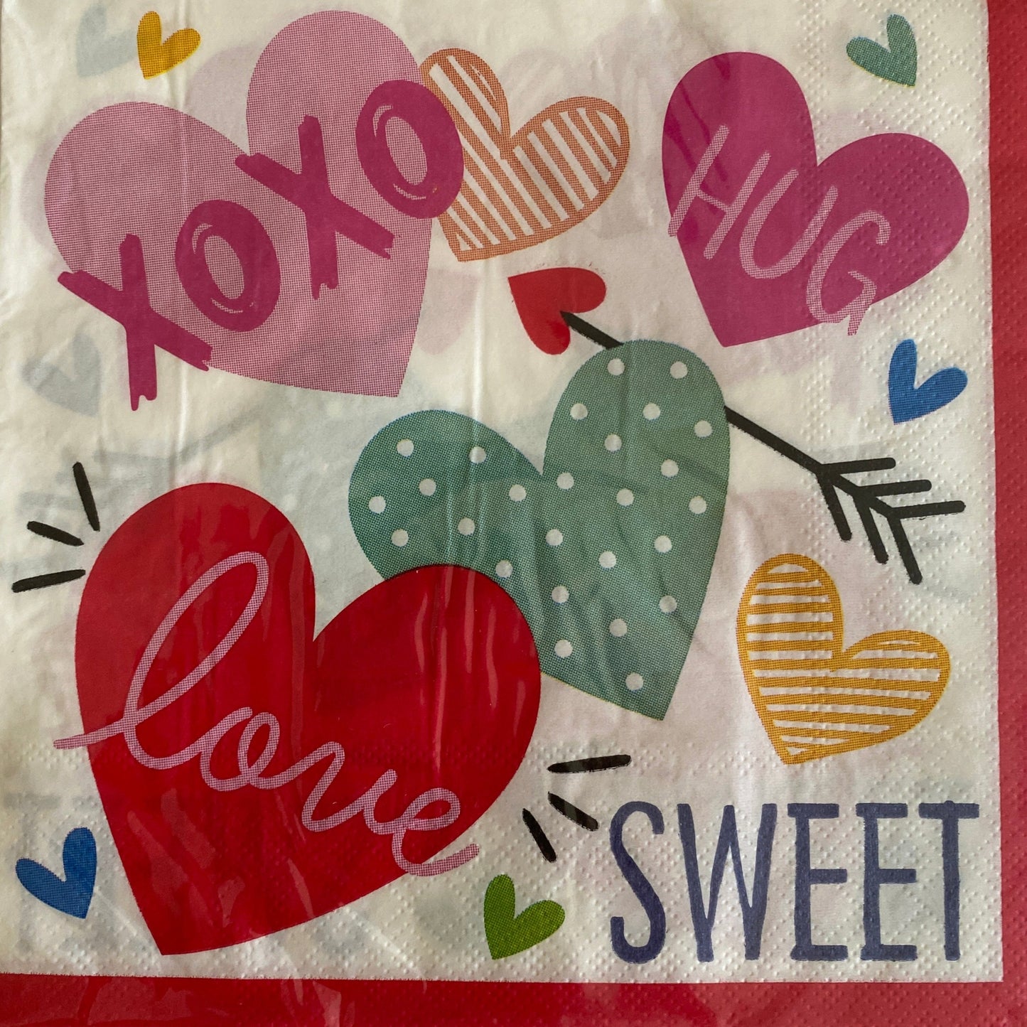 Happy Valentine's Day "Hearts" Luncheon Paper Napkins 16ct