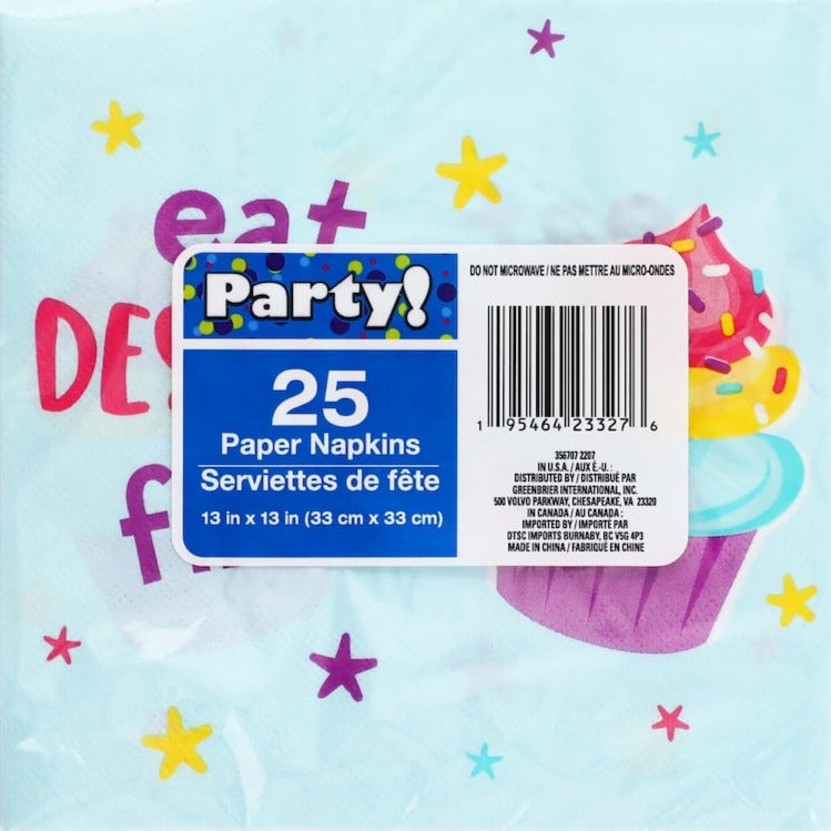 Dessert Party Luncheon Paper Napkins 20ct