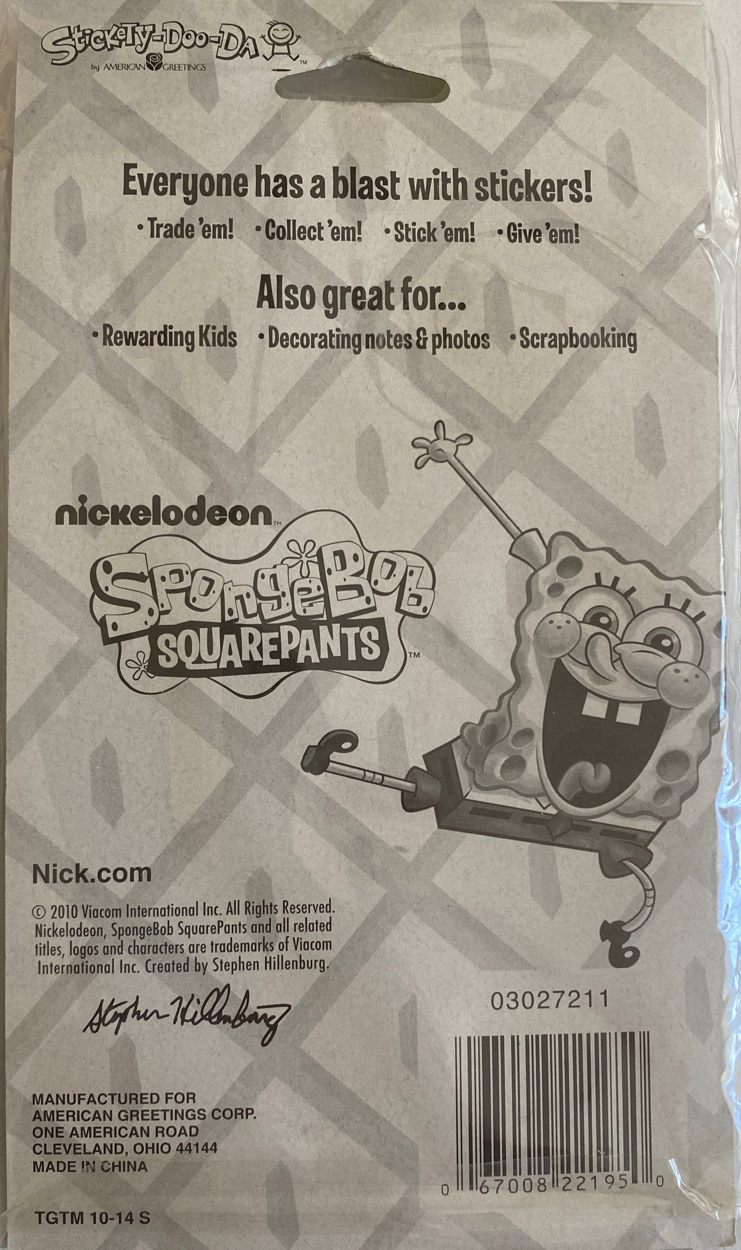 SpongeBob SquarePants Stickers (2 sheets)