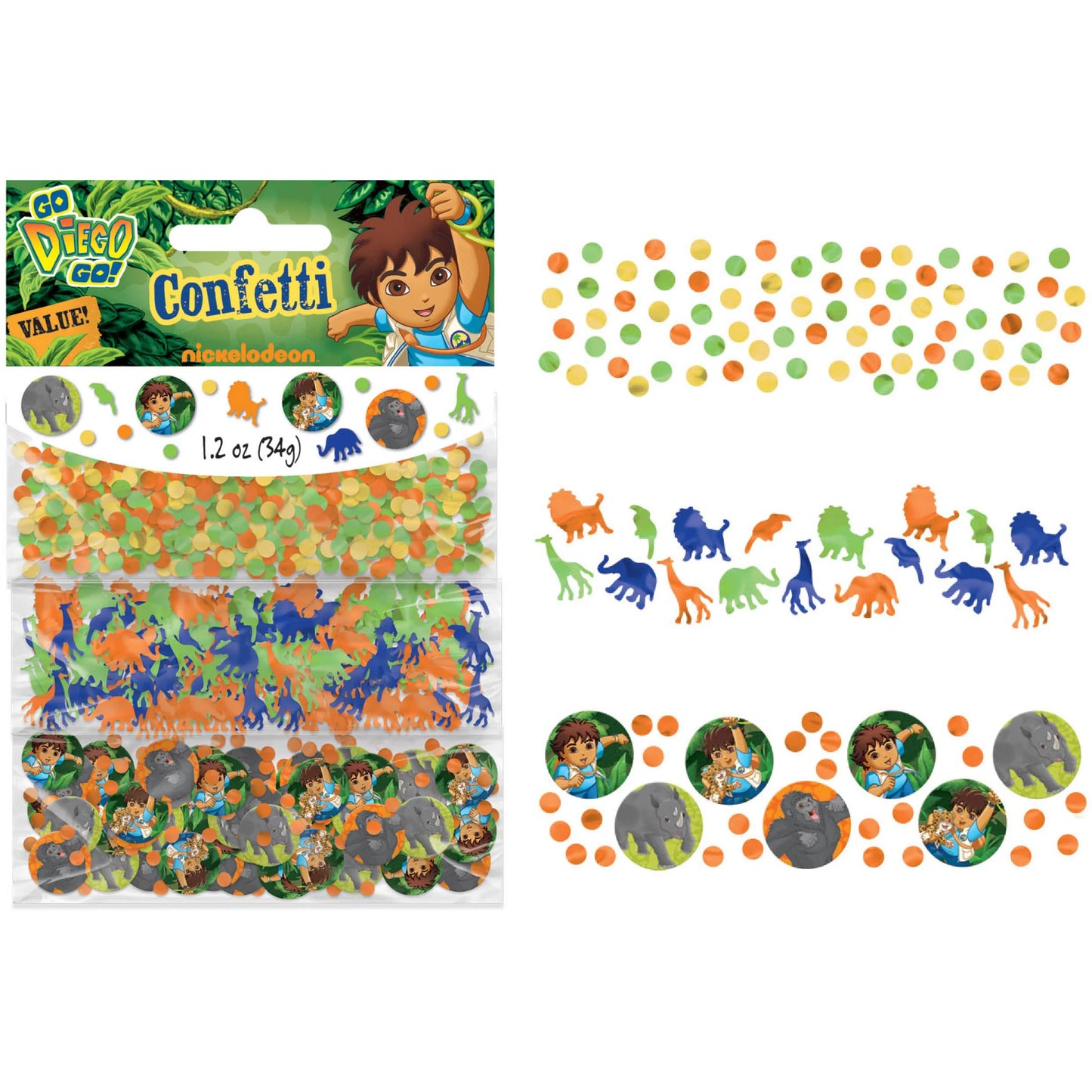 Go Diego Go! Biggest Rescue Confetti Value Pack (3 types)