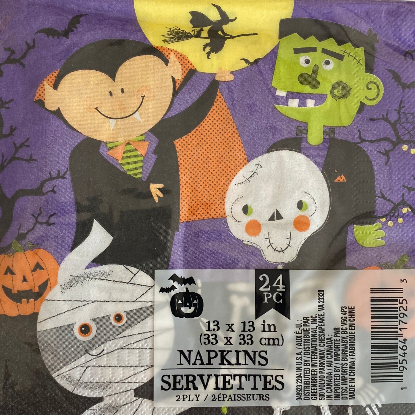 Halloween "Spooky Friends" Luncheon Paper Napkins 20ct