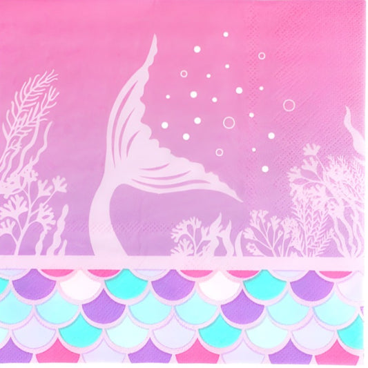 Mermaid Shine Luncheon Paper Napkins 20ct