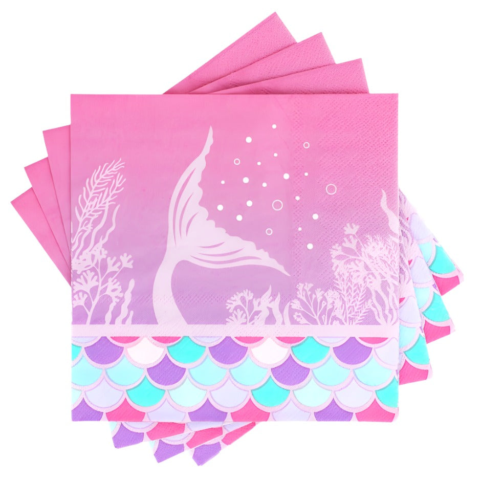 Mermaid Shine Luncheon Paper Napkins 20ct