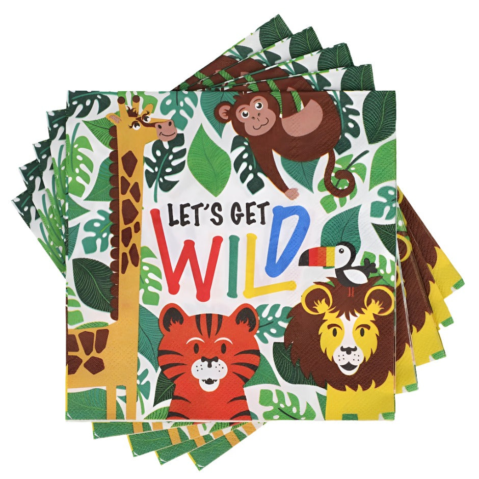 Jungle Theme Luncheon Paper Napkins 25ct