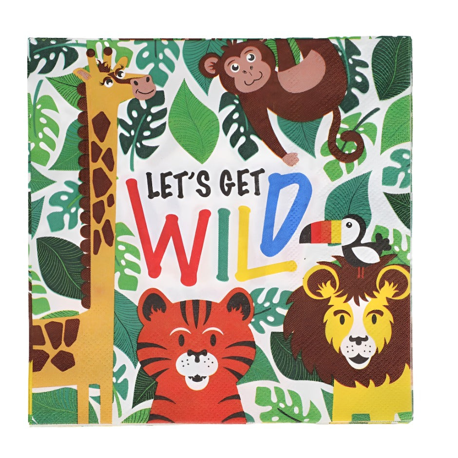 Jungle Theme Luncheon Paper Napkins 25ct