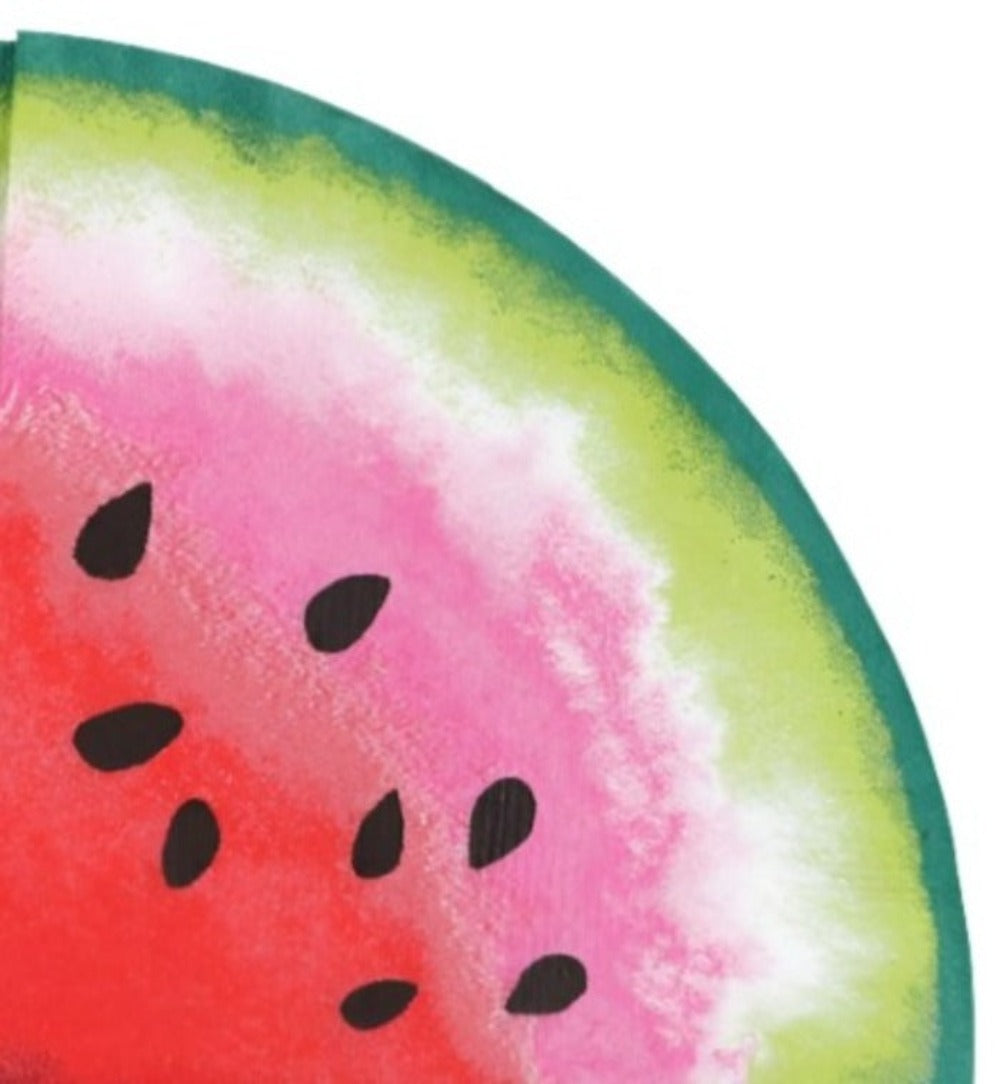 Sweet Summer Inspired "Watermelon Slice" Round Shaped Luncheon Paper Napkins 16ct