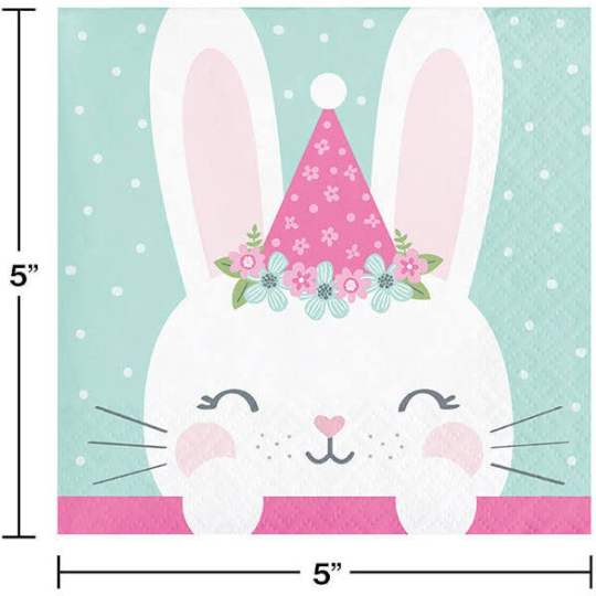 Lil Bunny Beverage Paper Napkins 16ct