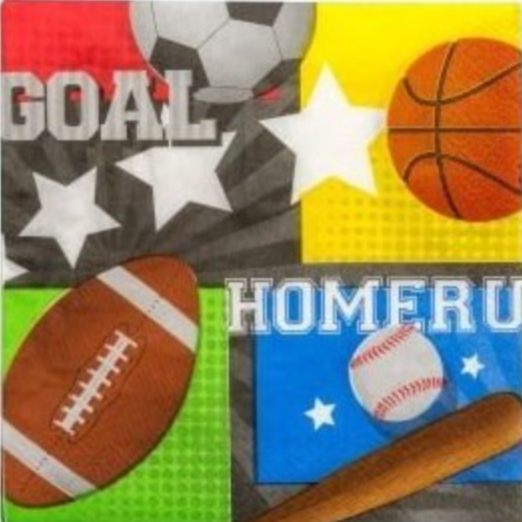 All-Sports Luncheon Paper Napkins 20ct