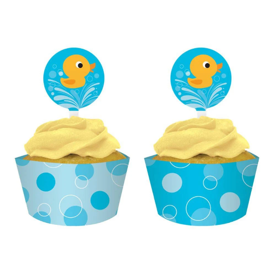 Rubber Duck Lil Quacks Cupcake Wrappers with Toppers Pack (12ct each)