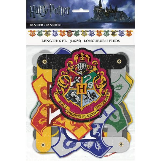 Harry Potter Hogwarts Houses Happy Birthday Jointed Banner 6ft