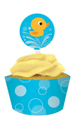 Rubber Duck Lil Quacks Cupcake Wrappers with Toppers Pack (12ct each)