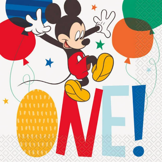 Mickey Mouse One Luncheon Paper Napkins 16ct