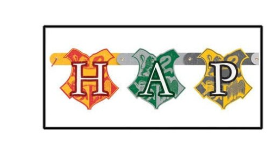 Harry Potter Hogwarts Houses Happy Birthday Jointed Banner 6ft