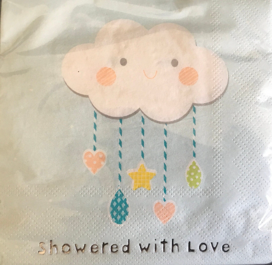 Sunshine and Clouds (Showered with Love) Beverage Paper Napkins 3 Ply 40ct