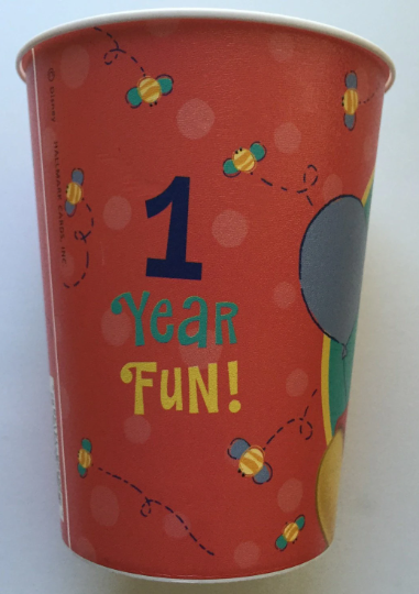 Winnie the Pooh 1 Year Happy Keepsake Favor Cup