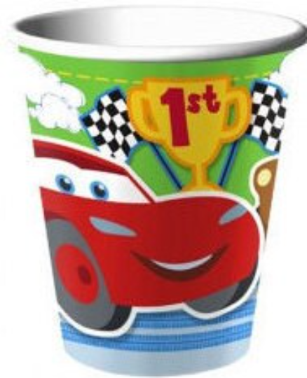 Disney Cars 1st Birthday Paper Cups 8ct