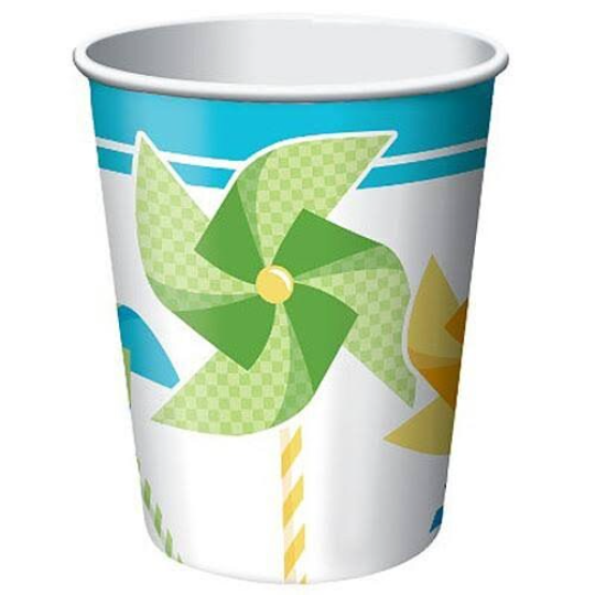 Turning One Pinwheel Boy Paper Cups 8ct