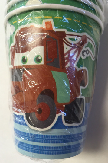 Disney Cars 1st Birthday Paper Cups 8ct