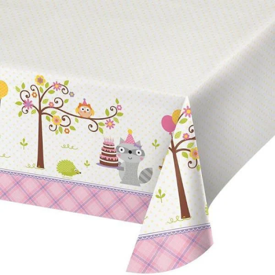 Happi Woodland Girl Plastic Table Cover