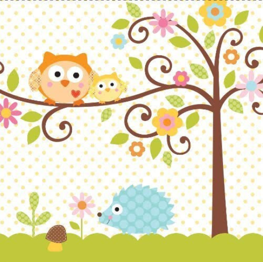 Happi Tree Sweet Baby Owl Luncheon Paper Napkins 16ct