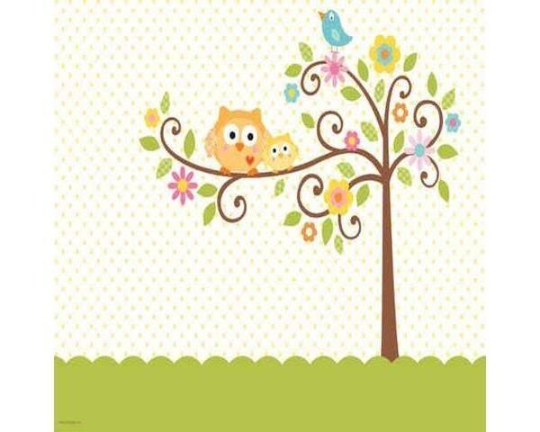 Happi Tree Sweet Baby Owl Plastic Table Cover