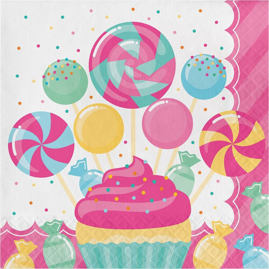 Candy Bouquet Luncheon Paper Napkins 16ct