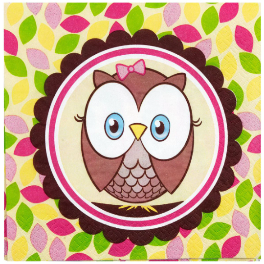 Look Whoo’s One Luncheon Paper Napkins 20ct