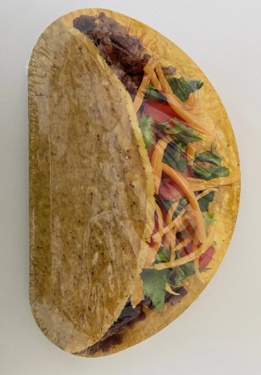 Let’s Fiesta! ''Taco'' Shaped Salad/Dessert Paper Plates 12ct