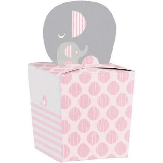 Pink Baby Elephant Little Peanut Mini Favor Boxes 8ct