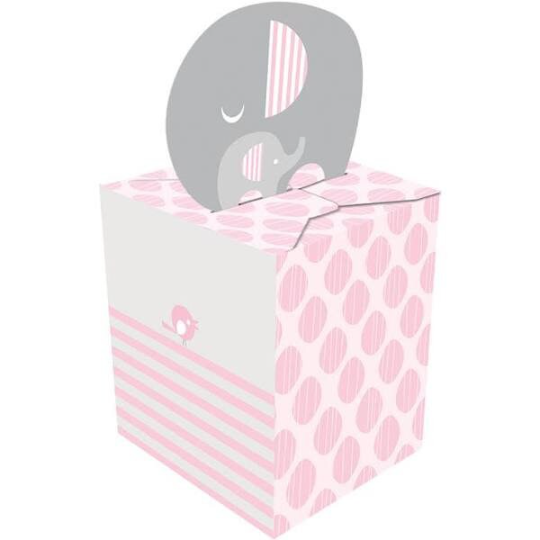 Pink Baby Elephant Little Peanut Mini Favor Boxes 8ct