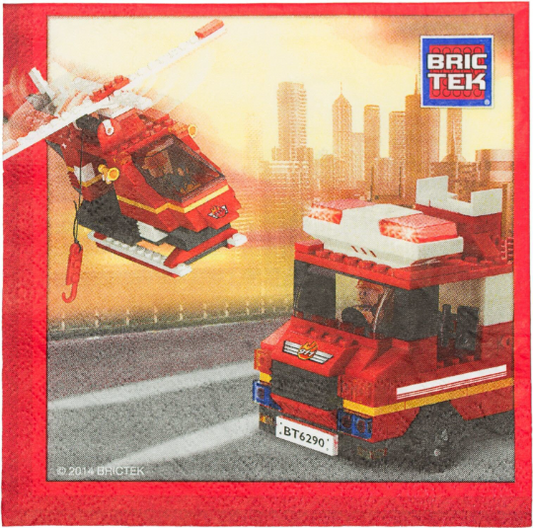 Bric Tek Firefighter Luncheon Paper Napkins 16ct