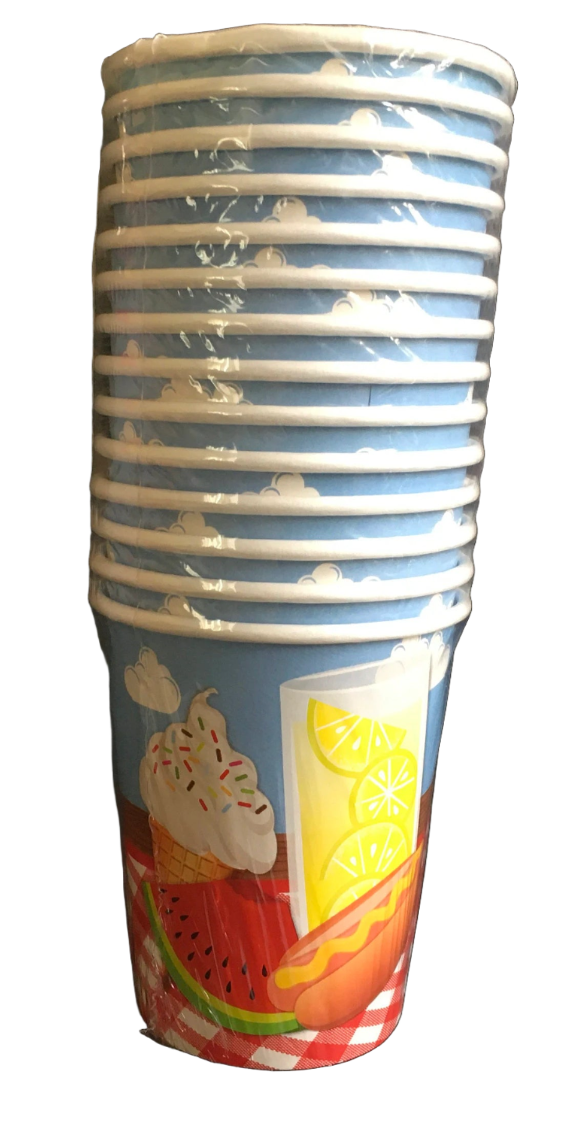 Summer Icons "Picnic Food" Paper Cups 14ct