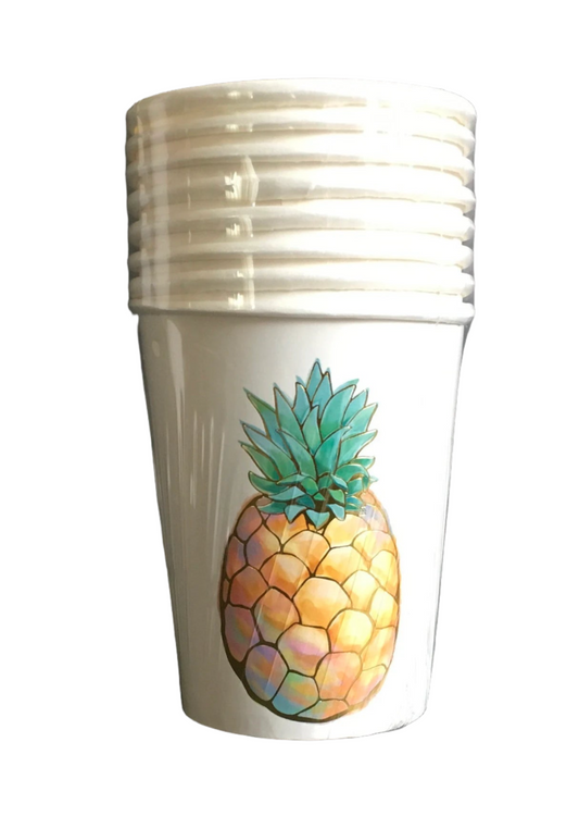 Let's Party Luau "Pineapple" Paper Cups 8ct