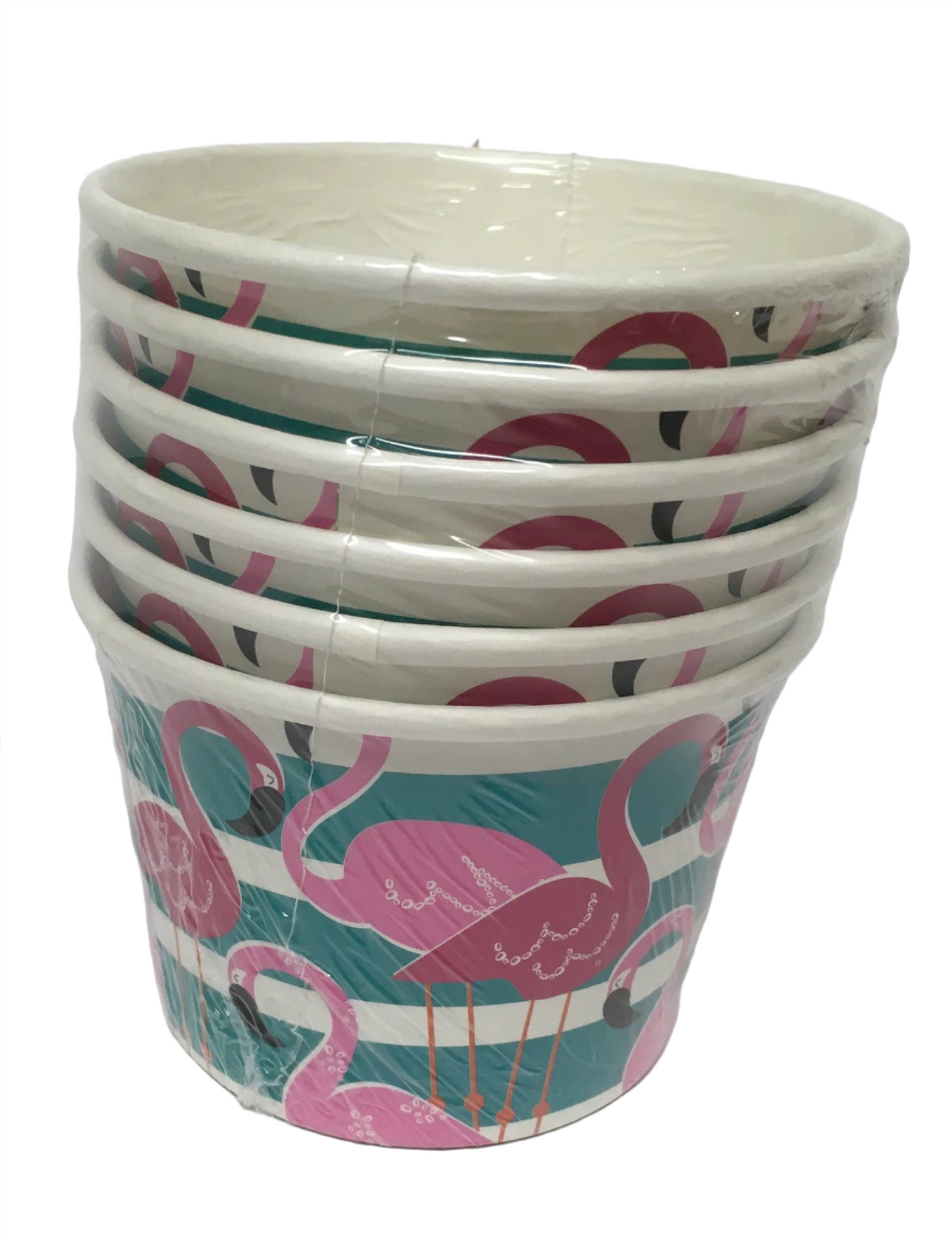 Tropical Luau "Pink Flamingo" Paper Treat Cups 6ct