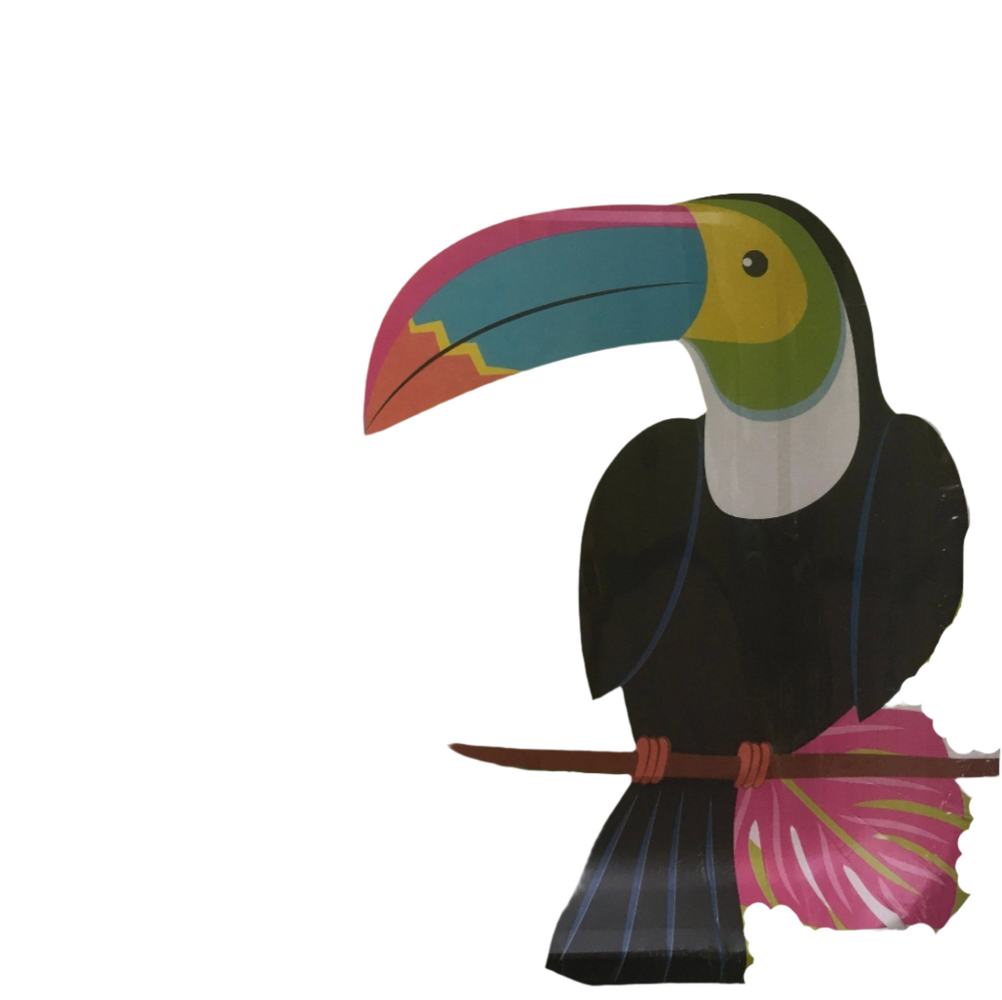 Tropical Luau "Tropical Toucan" Lunch Square Paper Plates 12ct