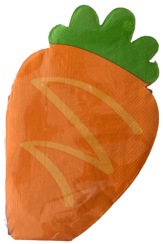 Happy Easter "Carrot Shaped" Luncheon Paper Napkins 16ct