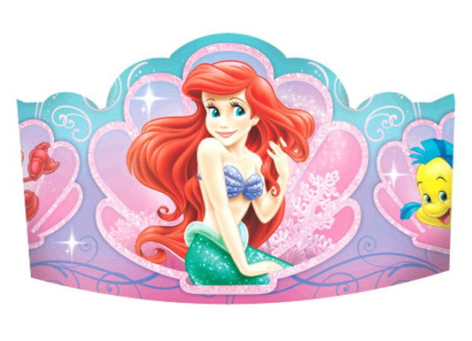 The Little Mermaid "Sparkle" Paper Tiaras 8ct