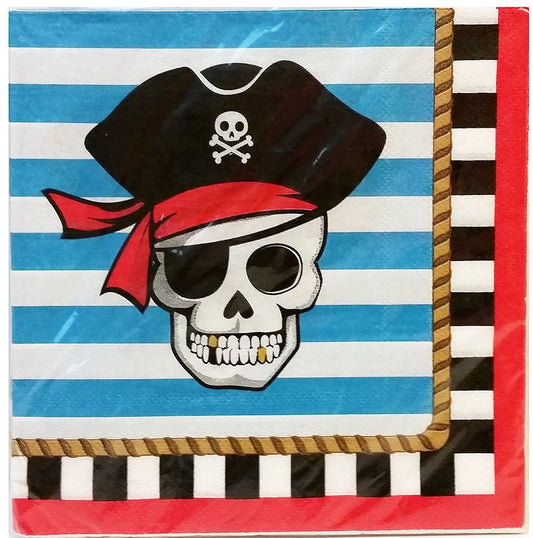 Happy Party Pirate Luncheon Paper Napkins 20ct