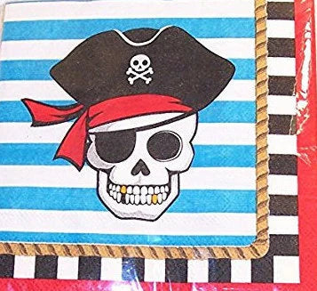 Happy Party Pirate Beverage Paper Napkins 20ct