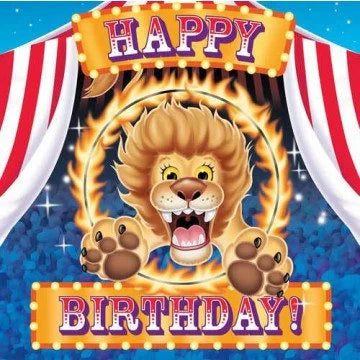 Circus "Happy Birthday Big Top" Luncheon Paper Napkins 16ct