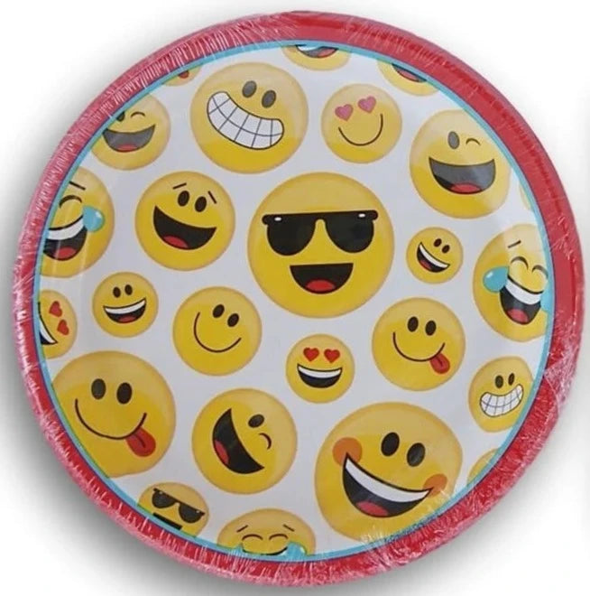 Emoji Faces Lunch Paper Plates 18ct