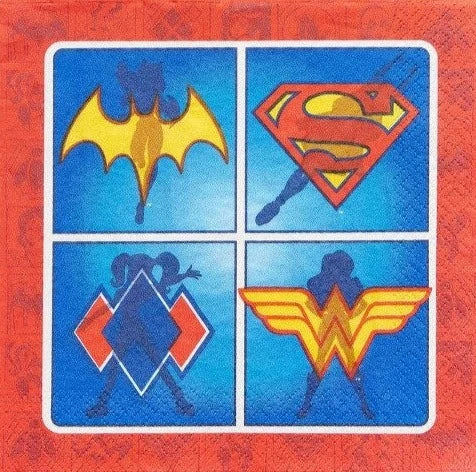 DC Super Hero Girls "Comics" Luncheon Paper Napkins 16ct