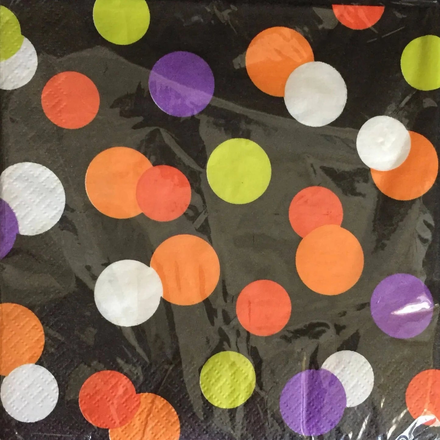 Halloween Polka Dots Luncheon Paper Napkins 20ct