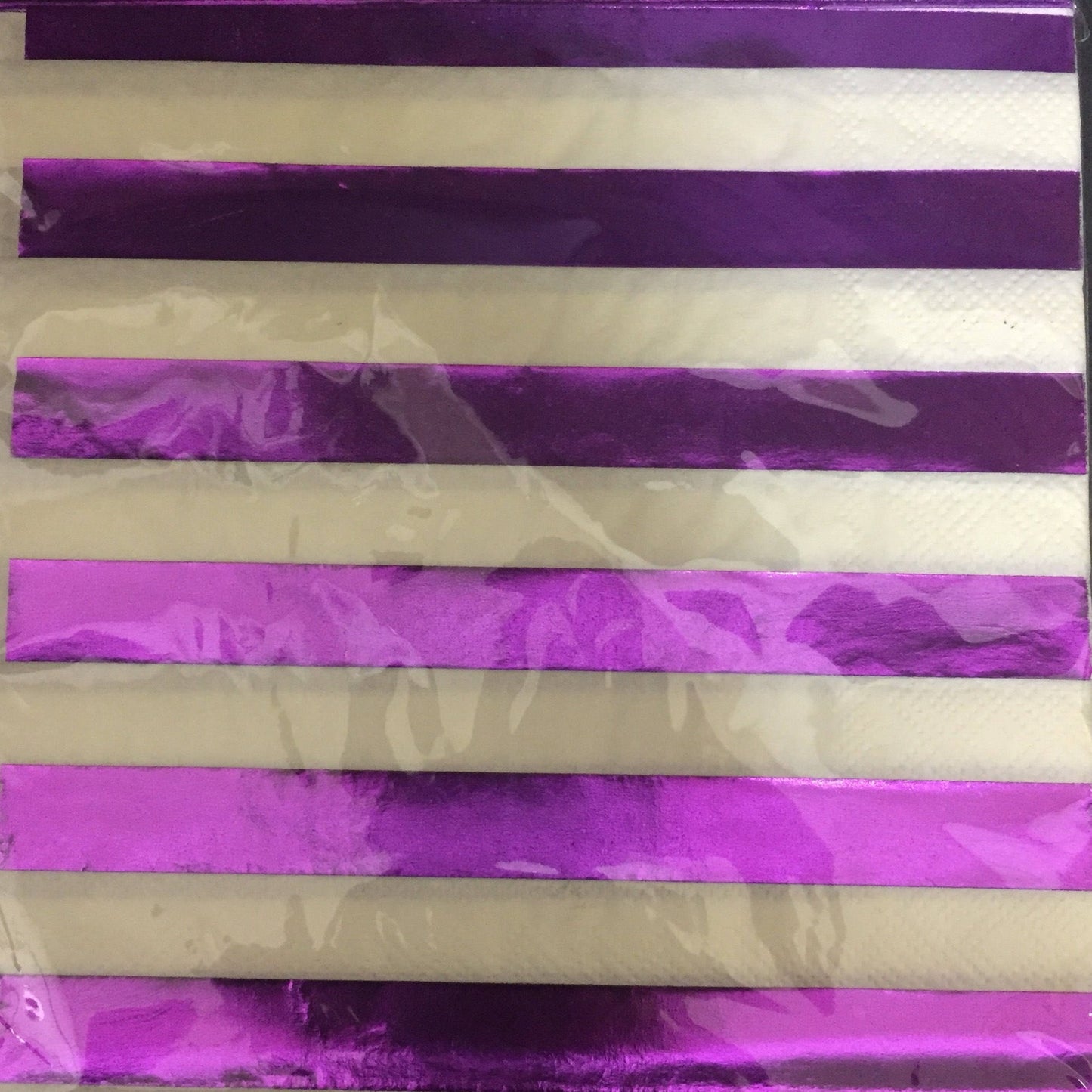 Summer Luau Striped Purple Luncheon Paper Napkins 20ct