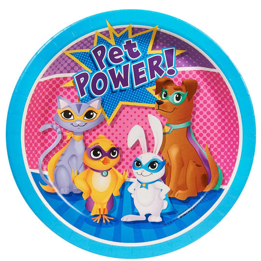 Superhero Pets Dessert Paper Plates 8ct