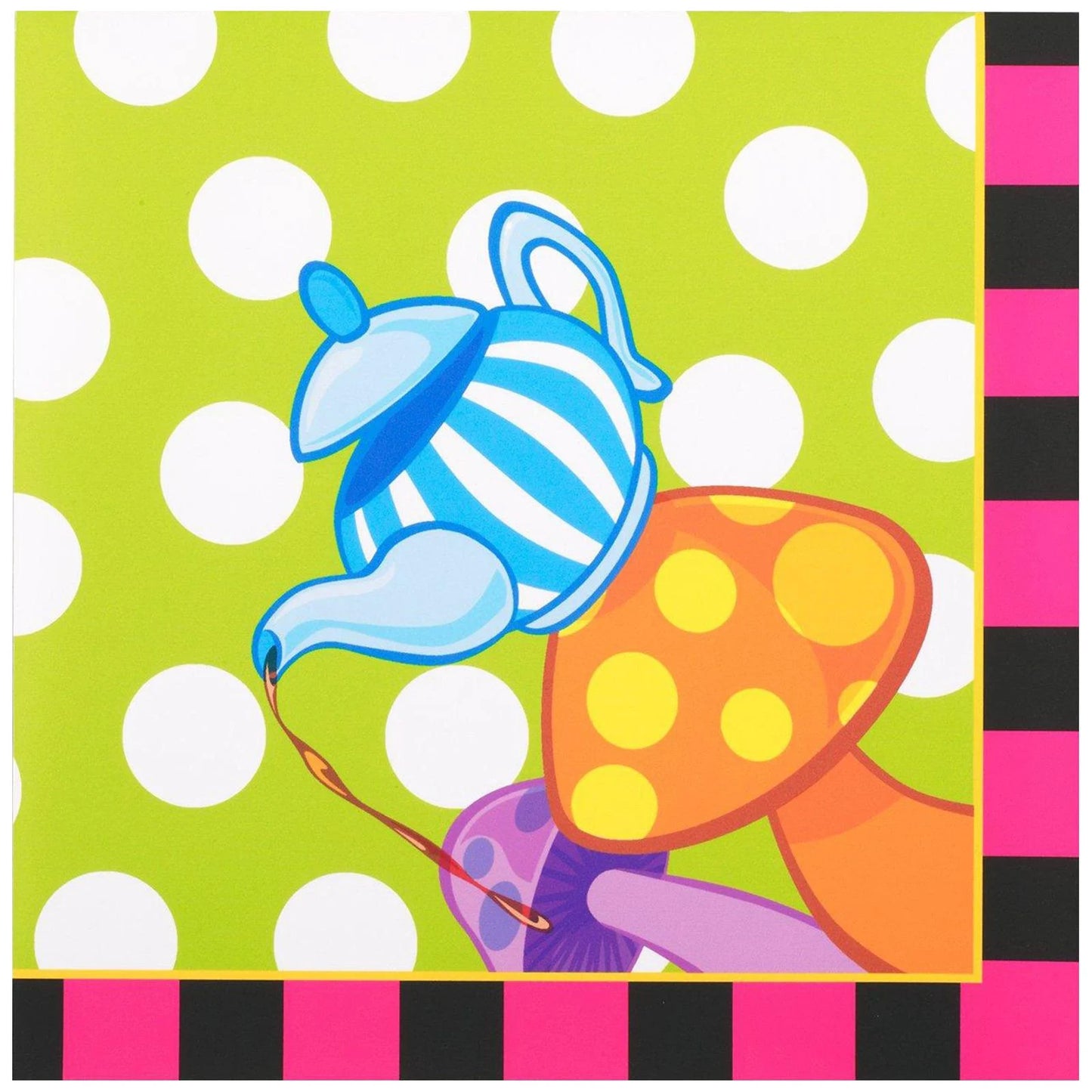 Tea Party "Topsy Turvy" Luncheon Paper Napkins 20ct